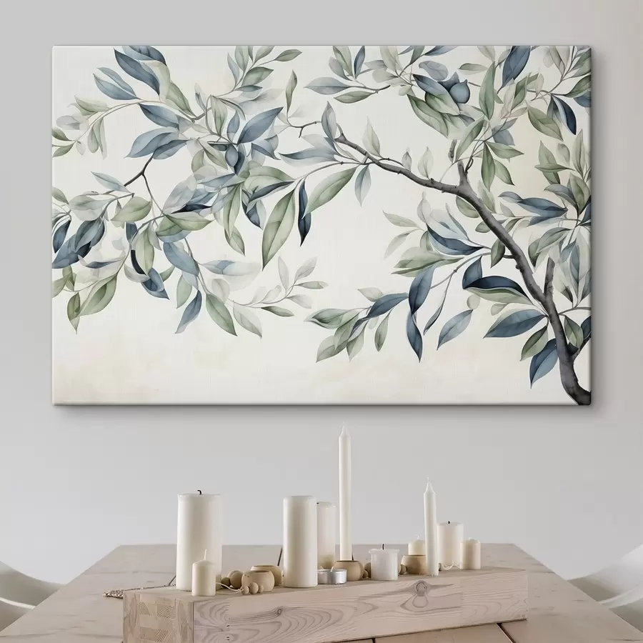 Tableau Branche d'arbre, peinture à l'aquarelle s47704