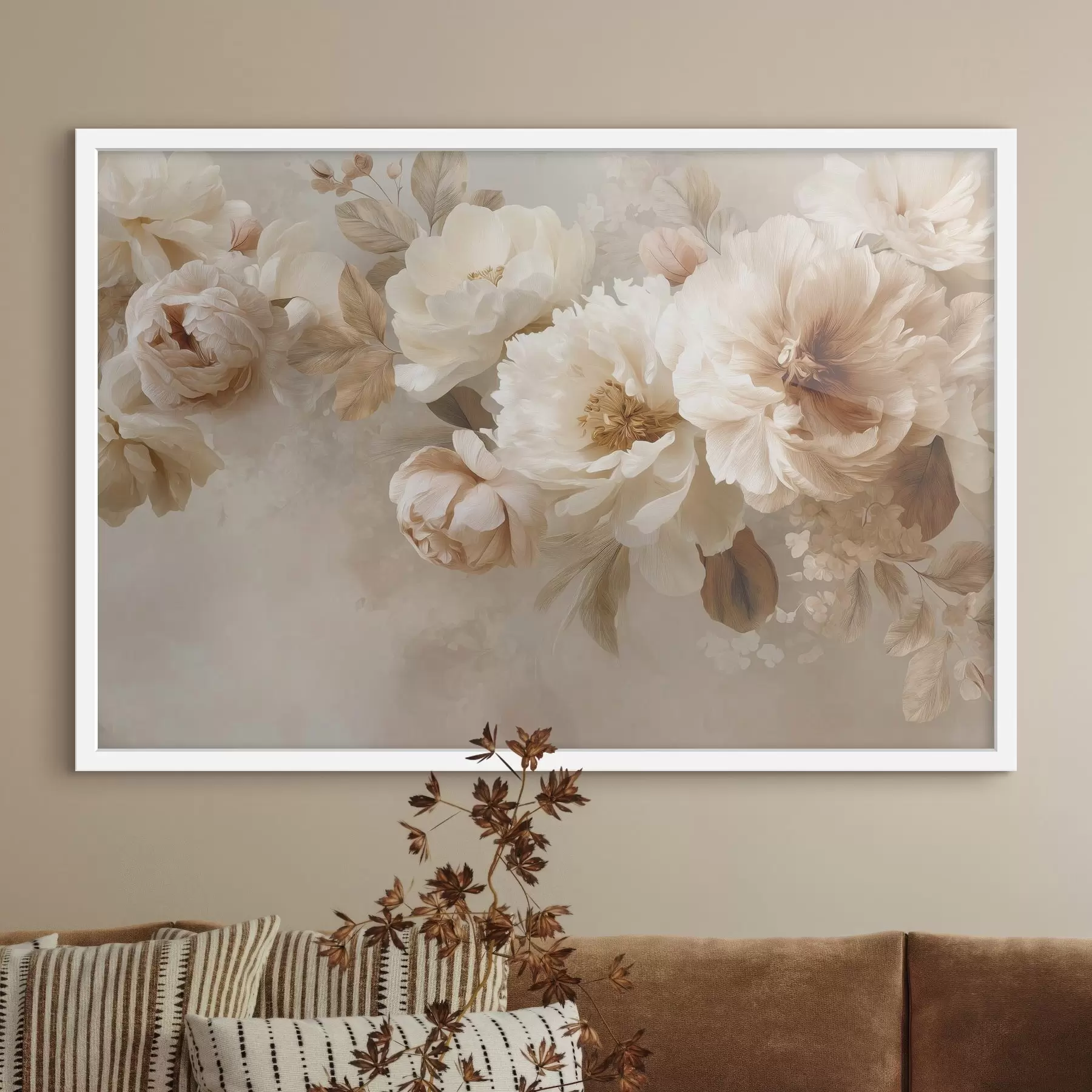 Papier peint Grandes fleurs de pivoine f47702