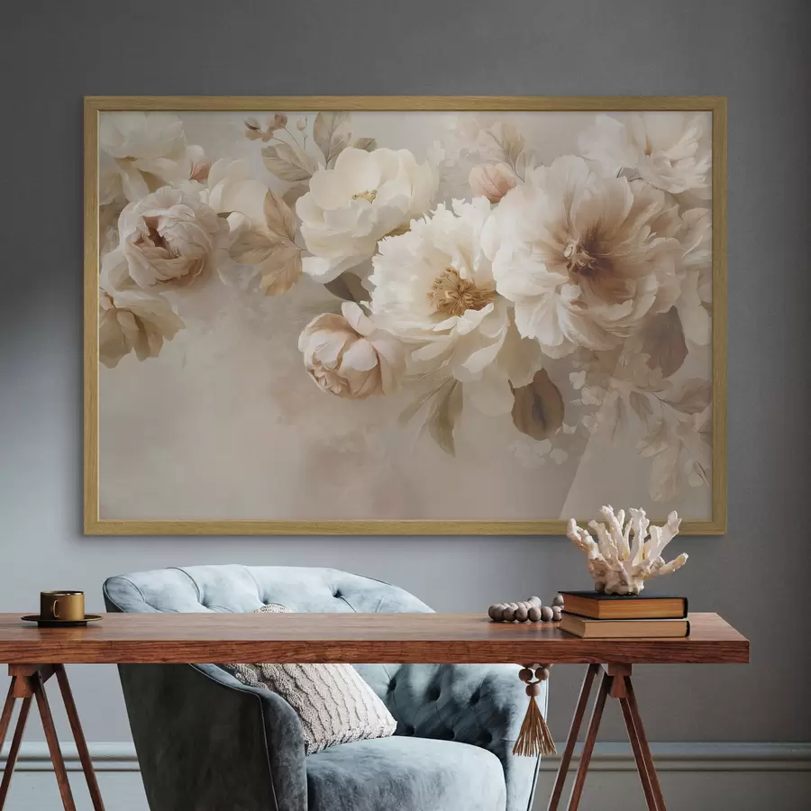 Papier peint Grandes fleurs de pivoine f47702