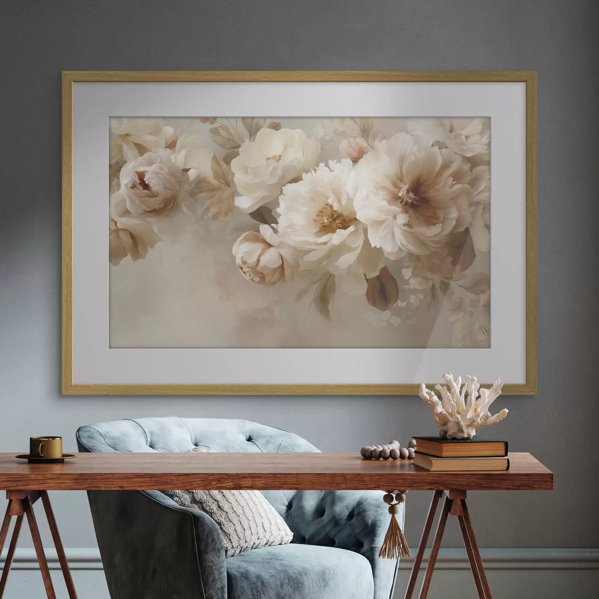 Poster Grandes fleurs de pivoine f47702