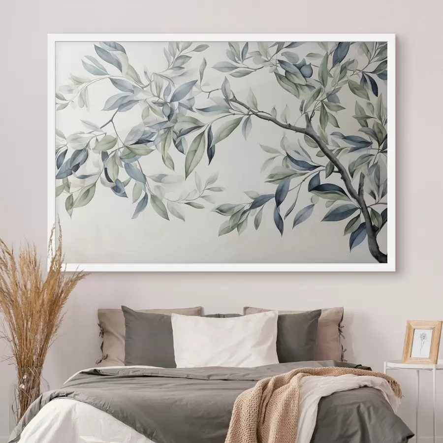 Papier peint Branche d'arbre, peinture à l'aquarelle f47704