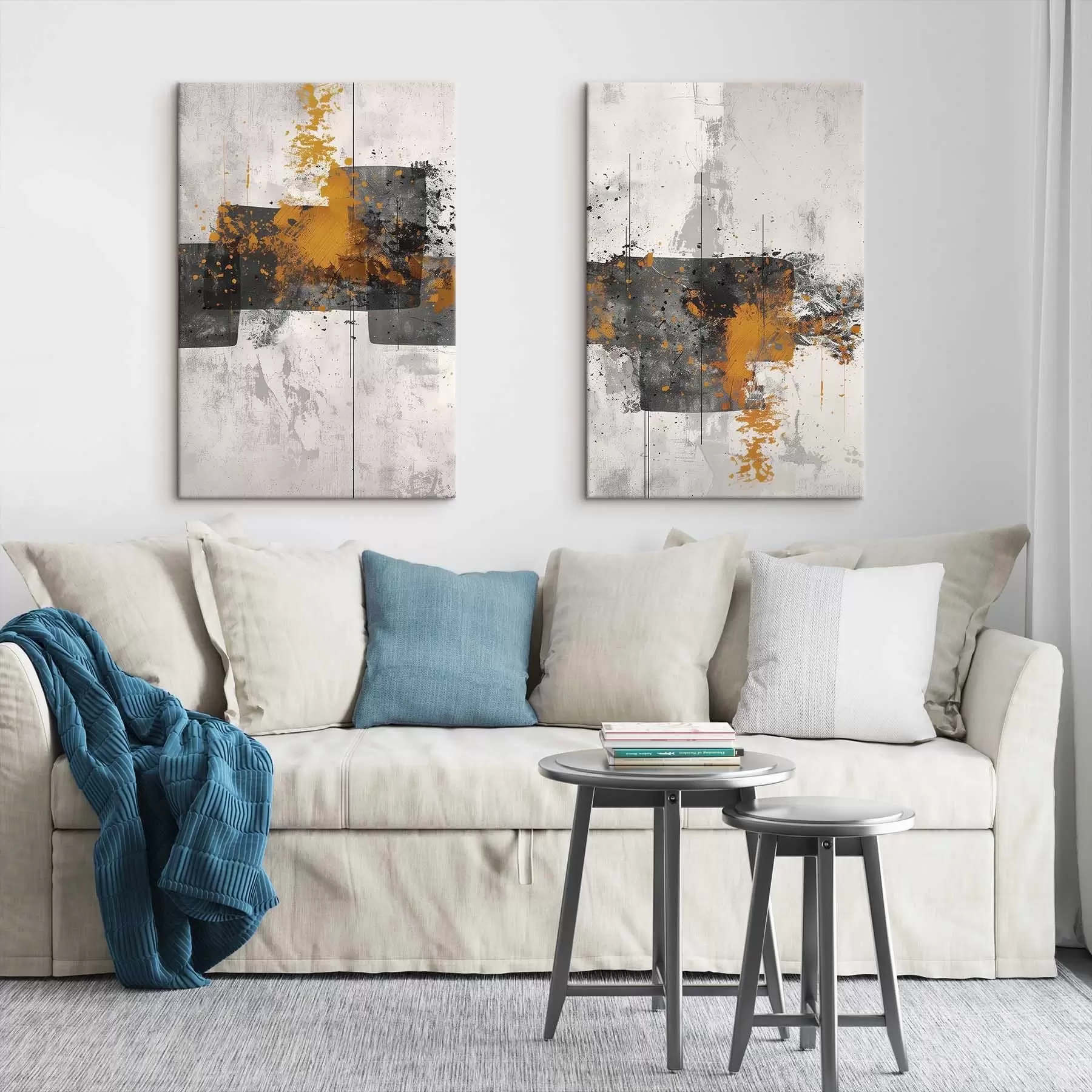 Tableau Motifs abstraits sur un mur en béton m01286