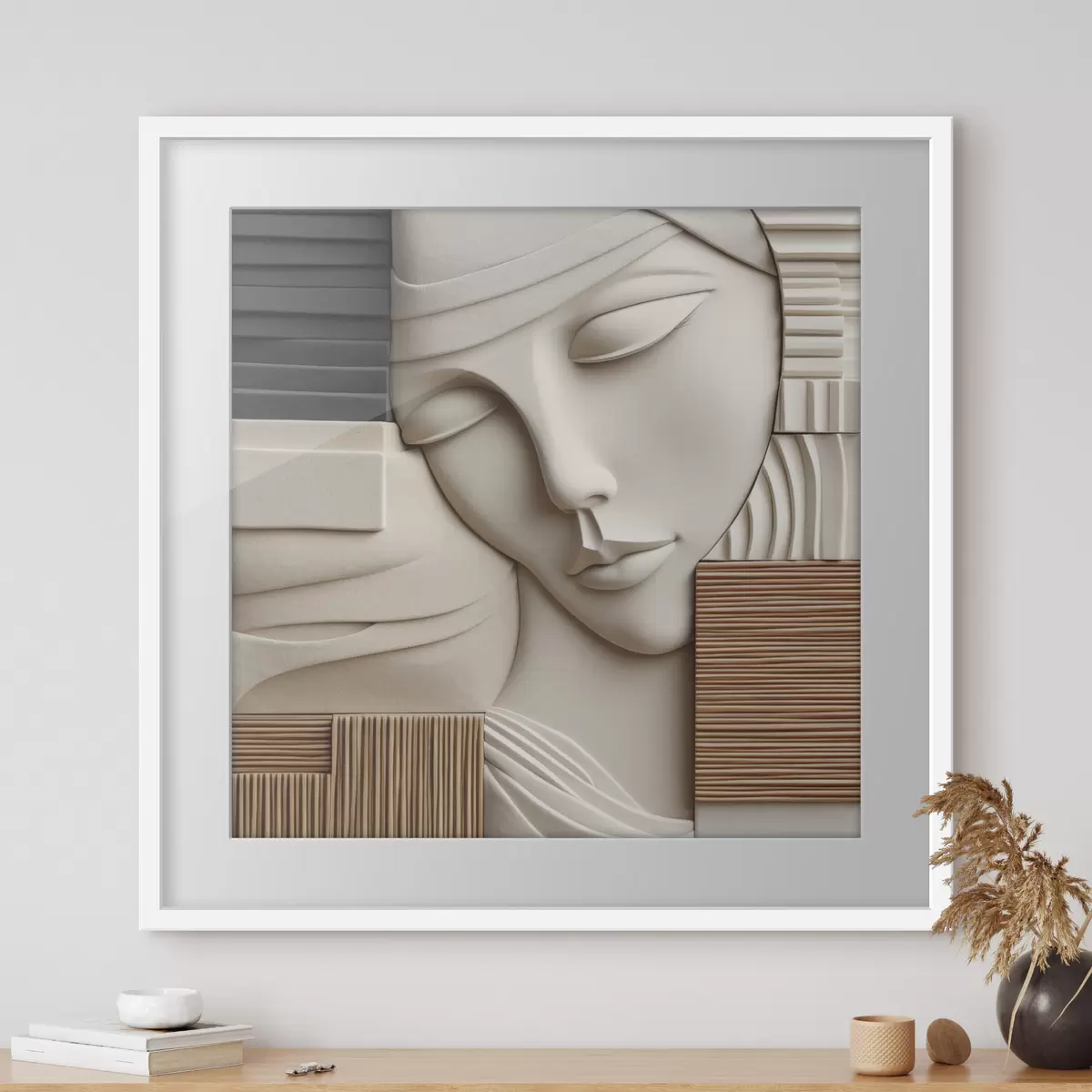 Poster Visage et énigme f47709