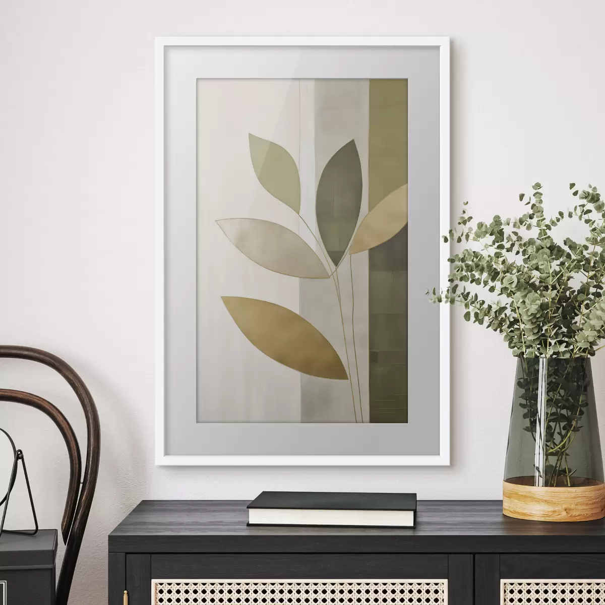 Poster Abstraction avec des feuilles f47713