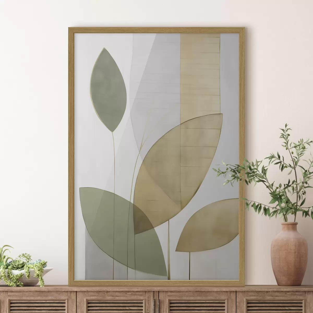 Poster Abstraction avec feuillage f47714