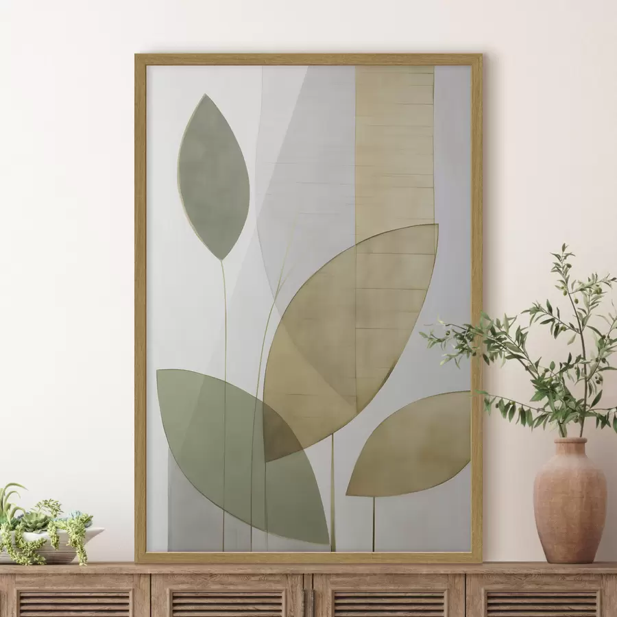 Papier peint Abstraction avec feuillage f47714