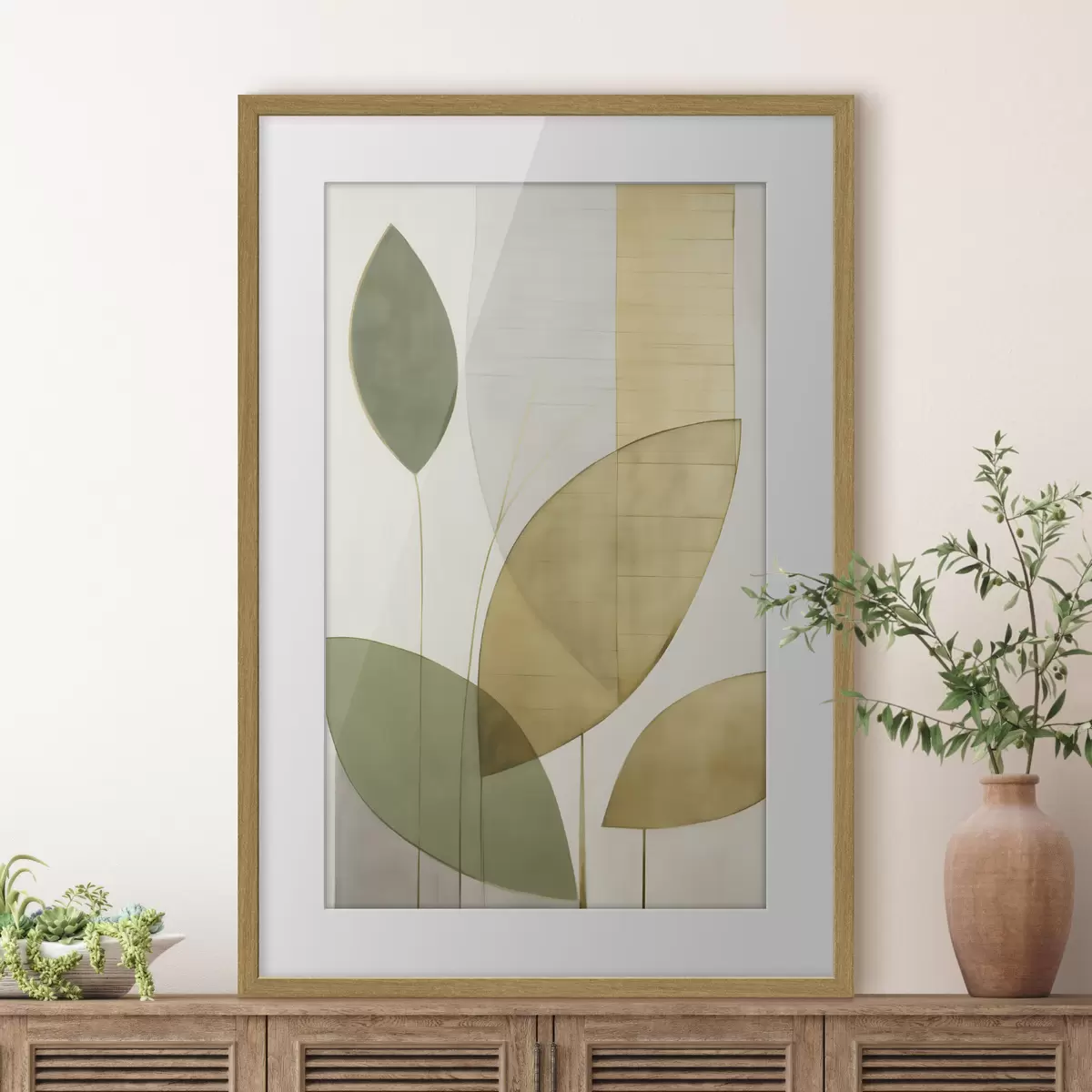 Poster Abstraction avec feuillage f47714