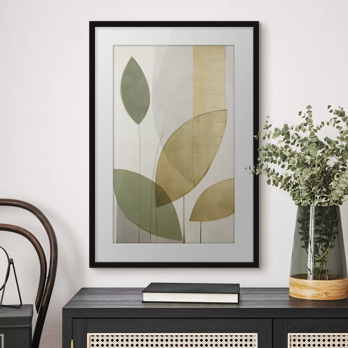 Poster Abstraction avec feuillage f47714