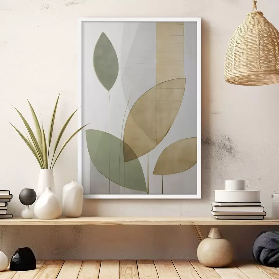 Papier peint Abstraction avec feuillage f47714