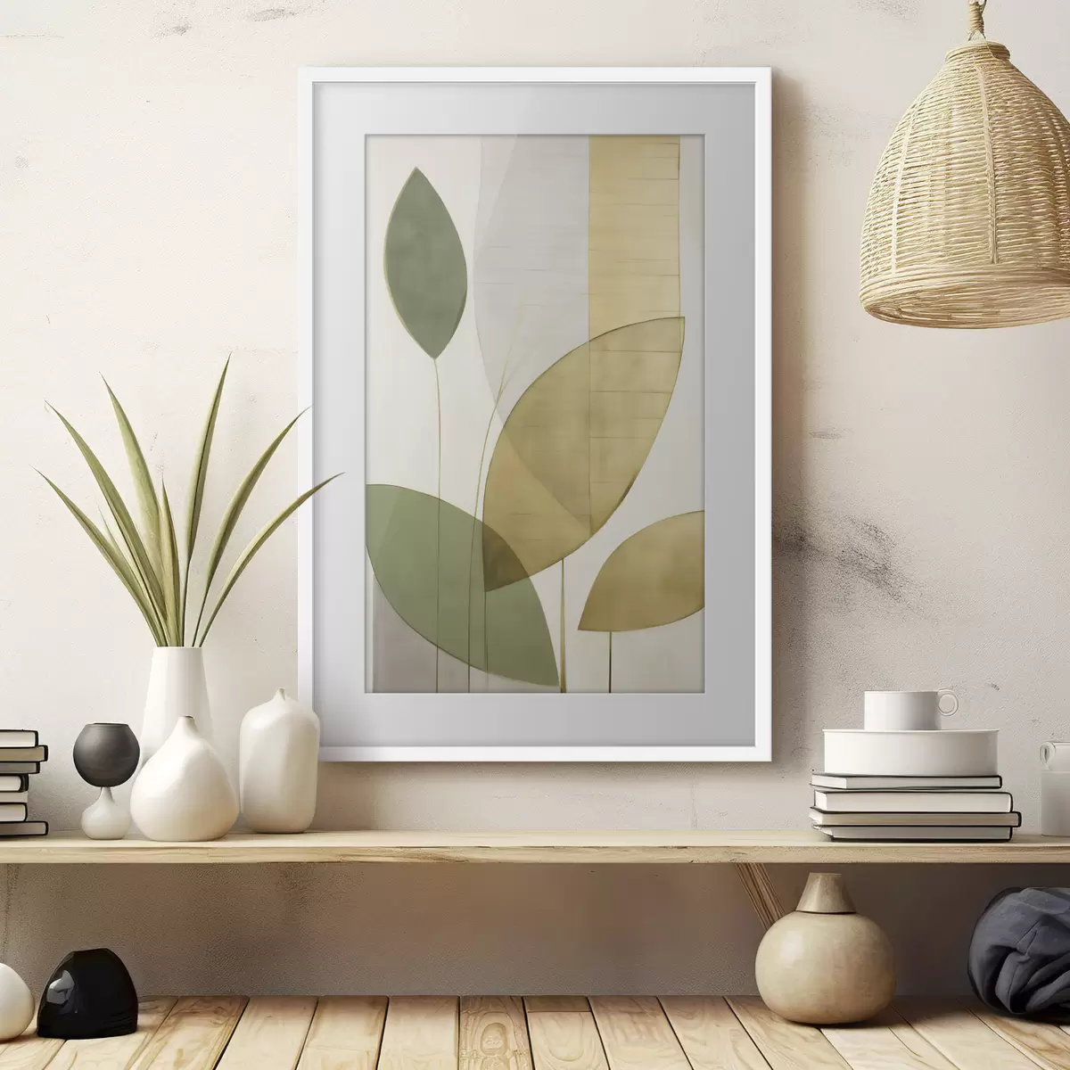 Poster Abstraction avec feuillage f47714