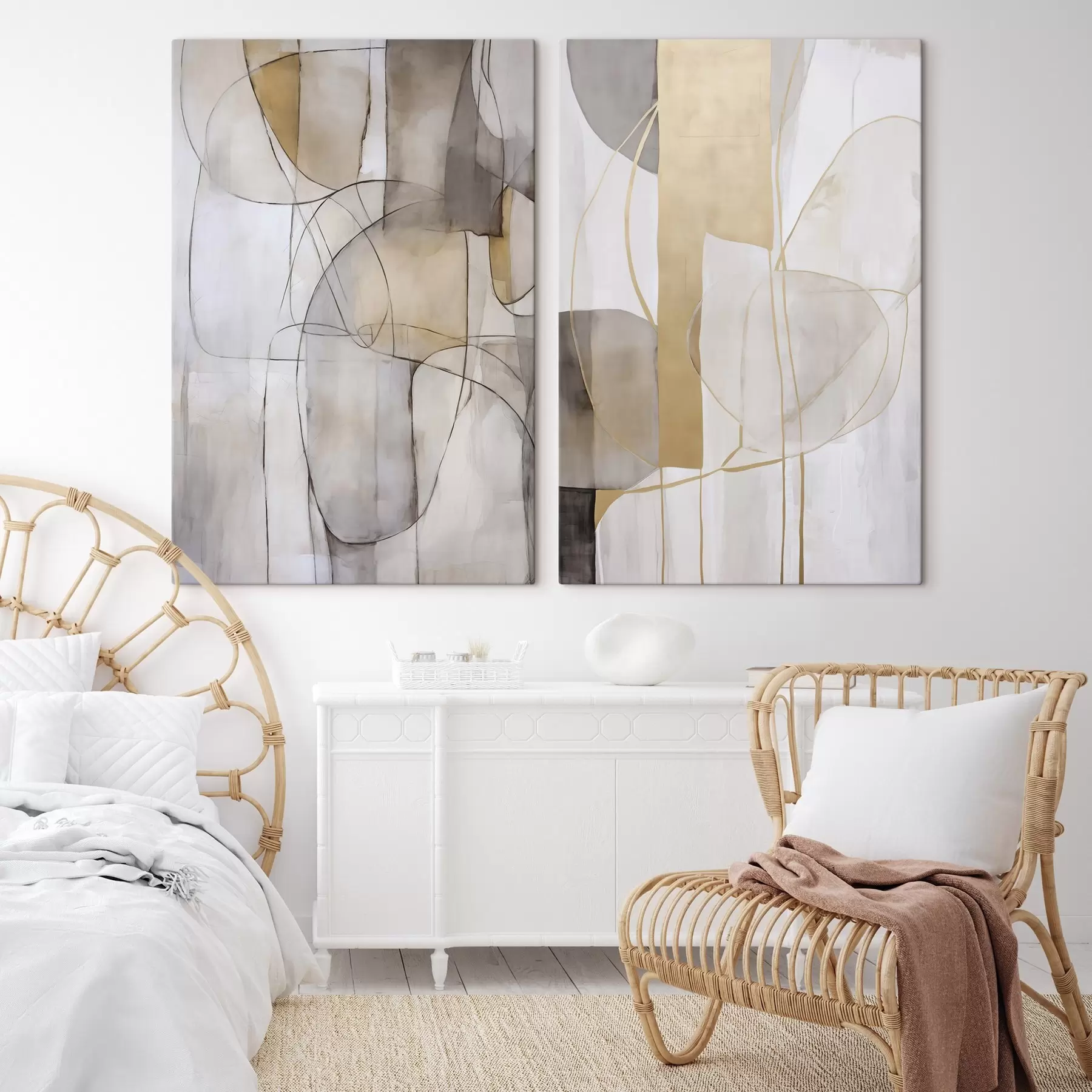 Tableau Abstraction imitation de la peinture m01294