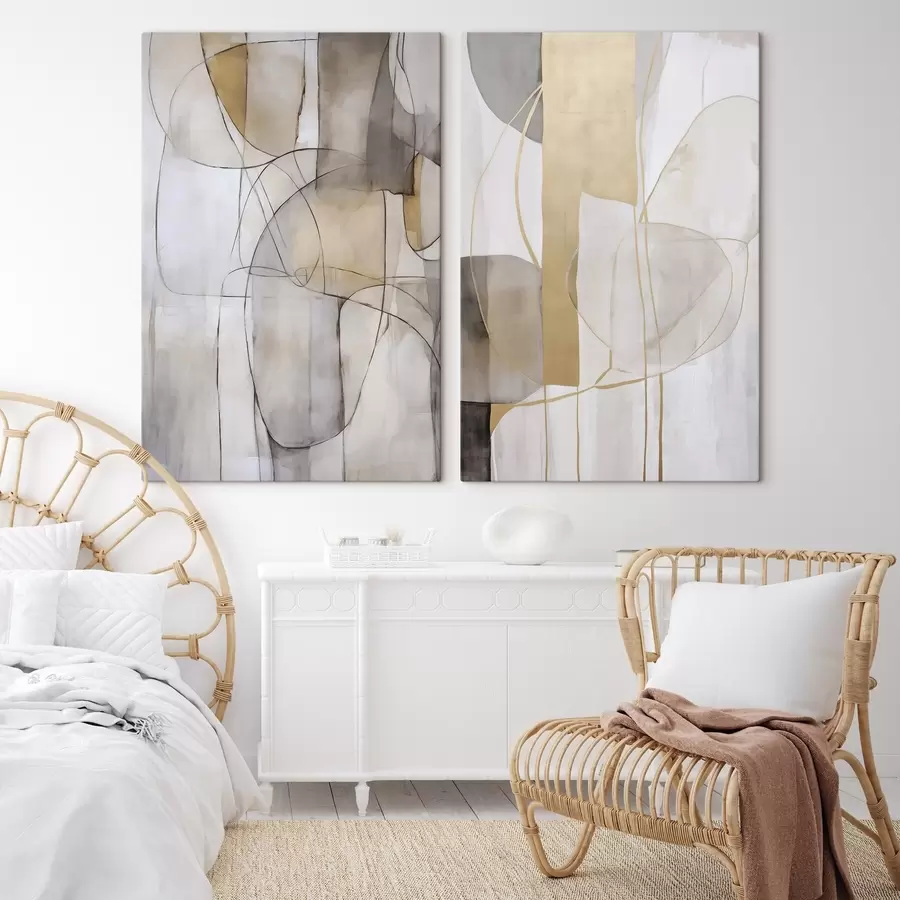 Tableau Abstraction imitation de la peinture m01294