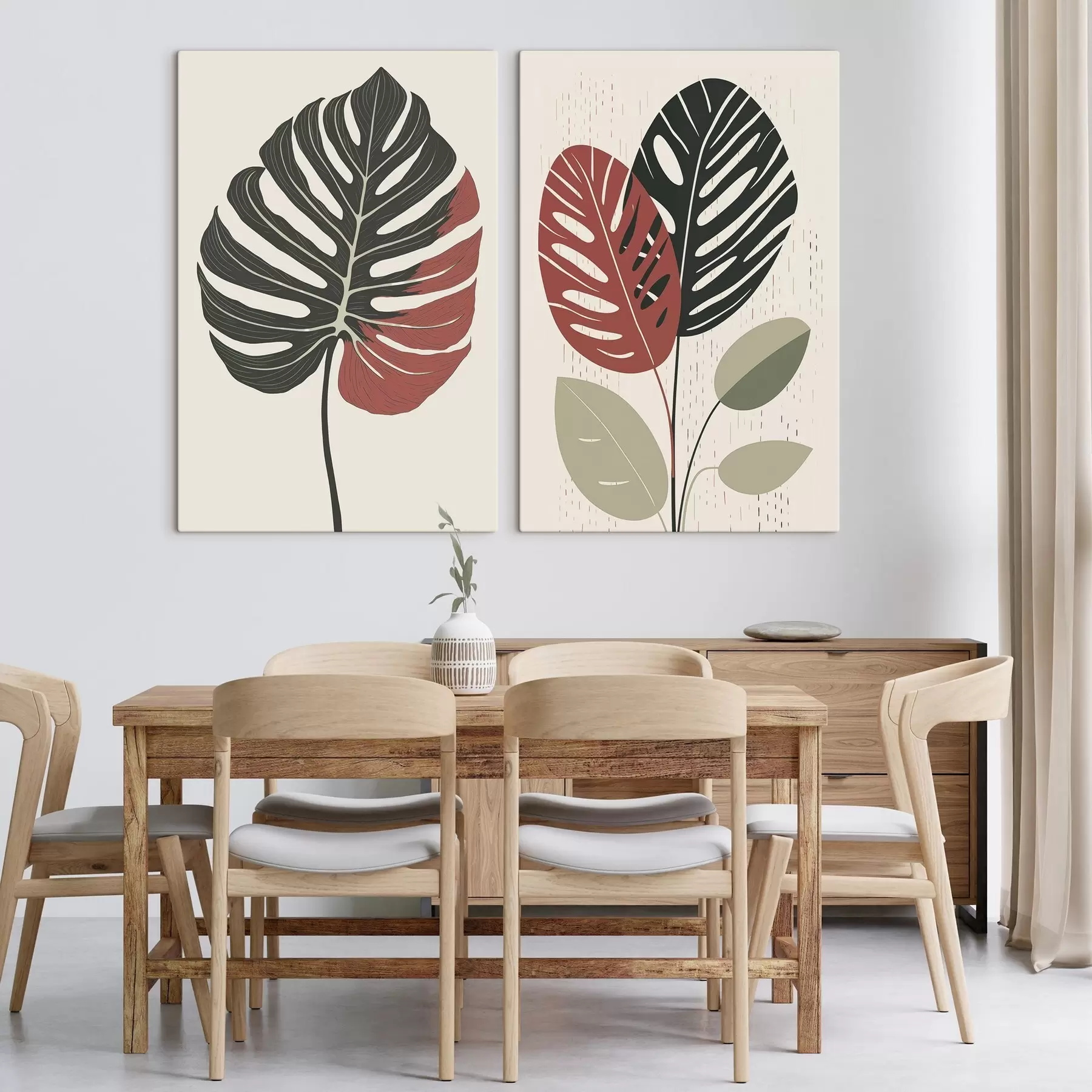 Tableau Feuilles tropicales m01298