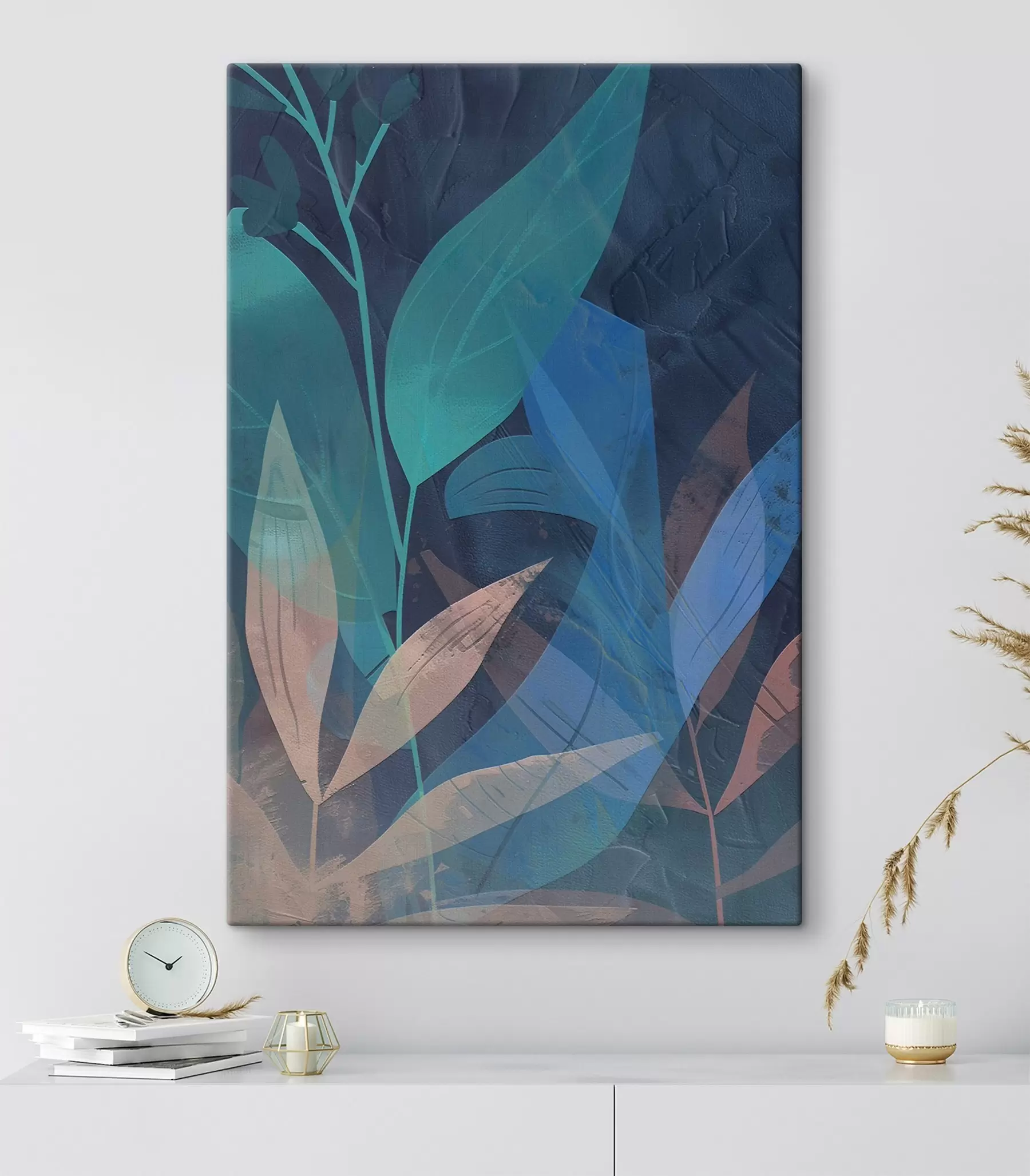 Tableau Branches et feuilles abstraites s47748