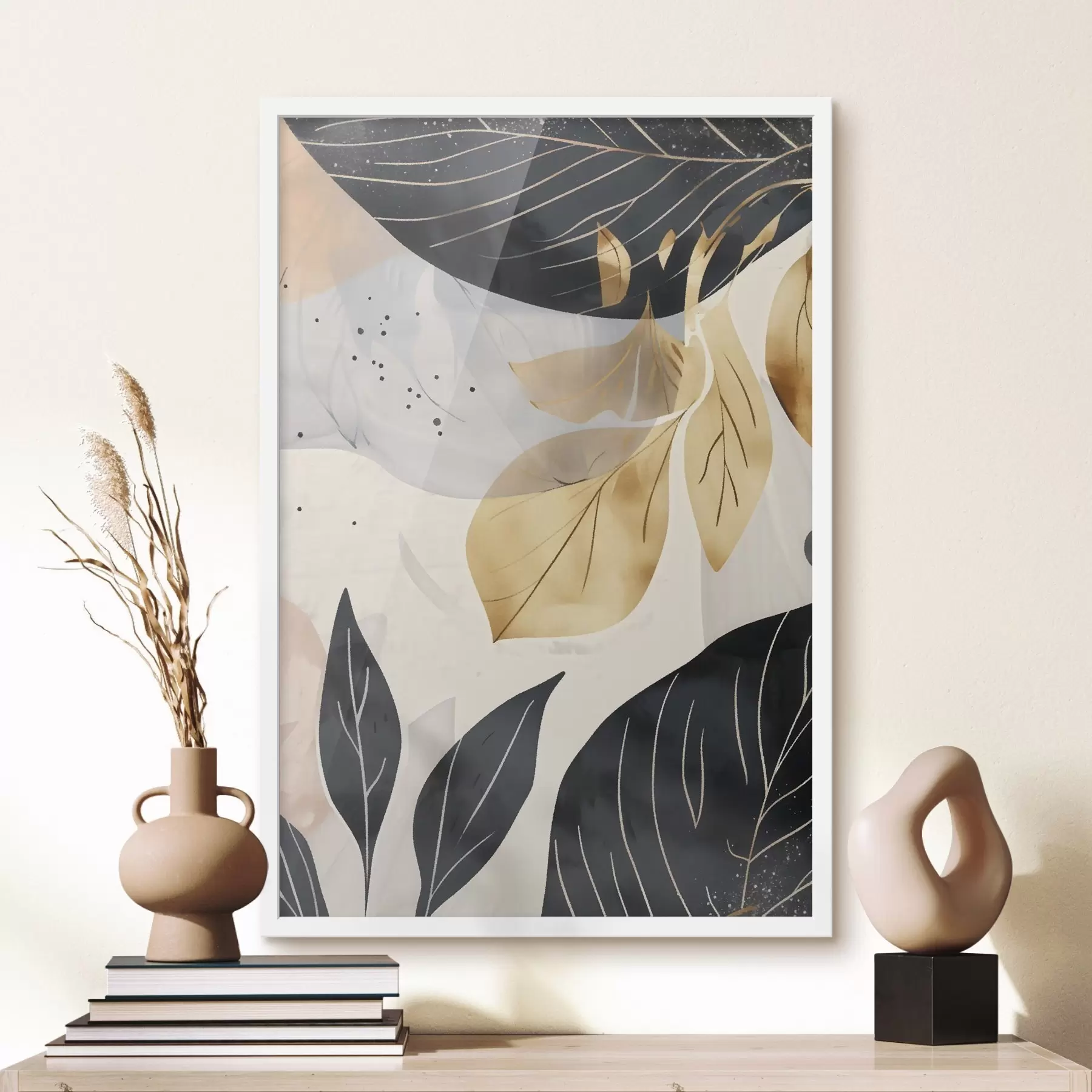 Papier peint Branches et feuilles abstraites f47744