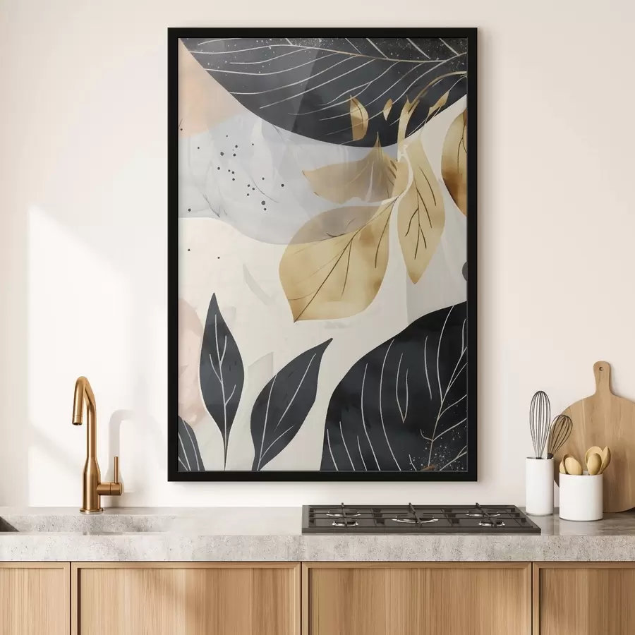 Papier peint Branches et feuilles abstraites f47744