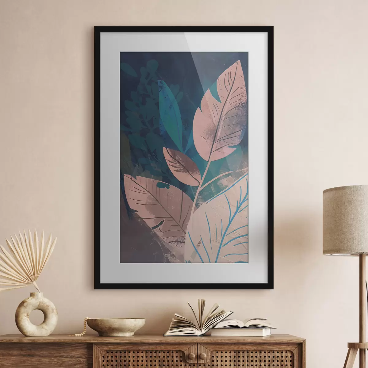 Poster Branches et feuilles, abstraction f47749