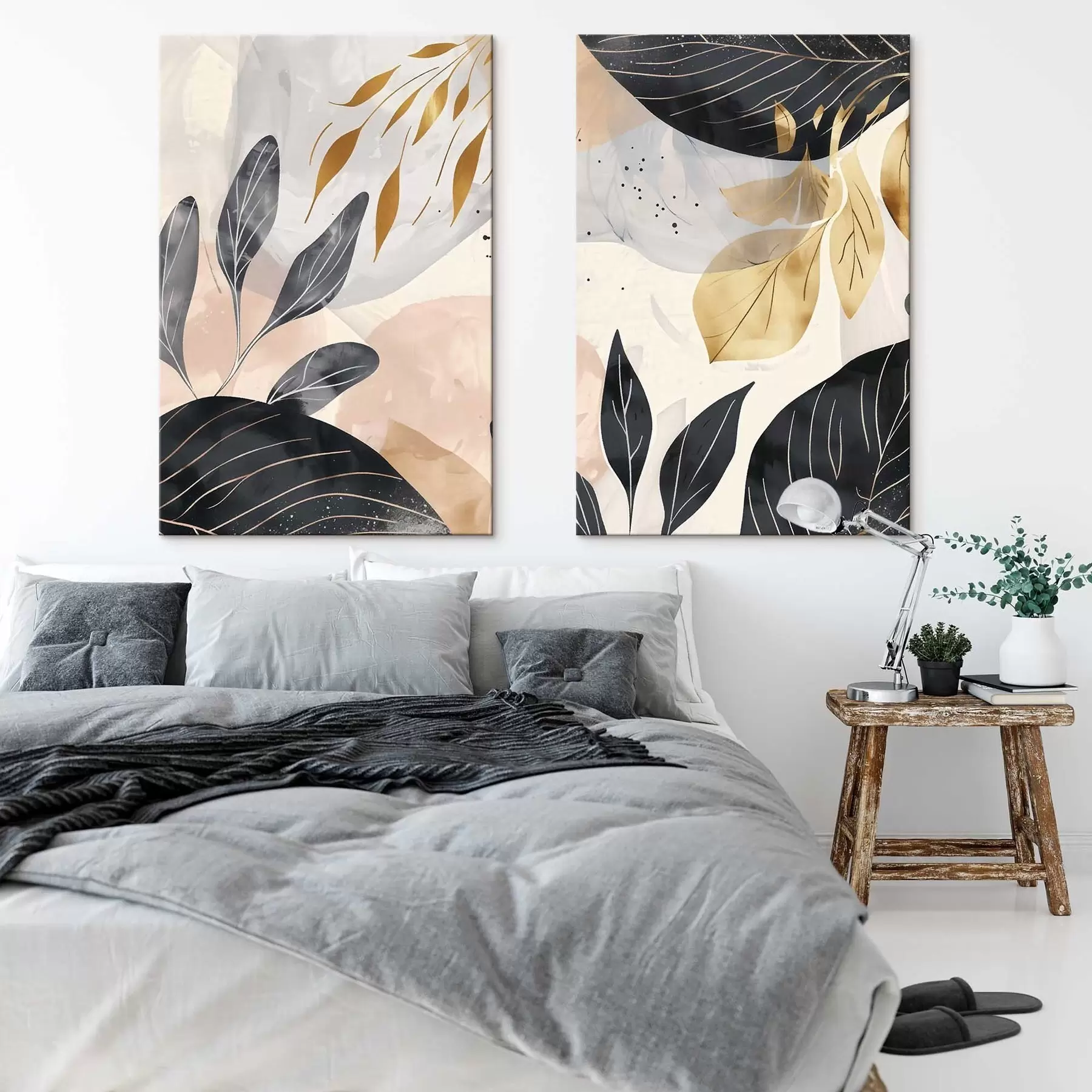 Tableau Branches et feuilles abstraites m01300