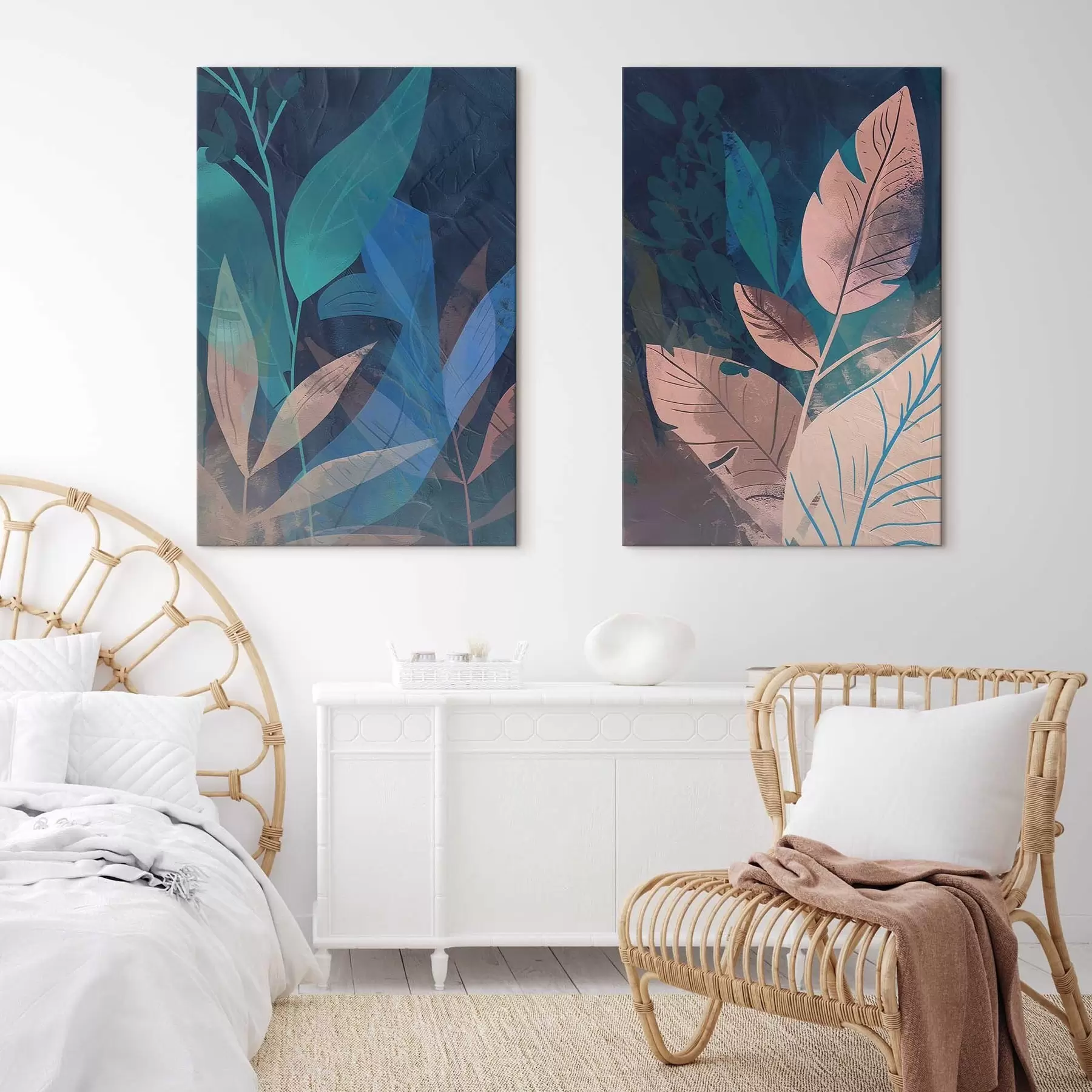 Tableau Branches et feuilles, abstrait m01301