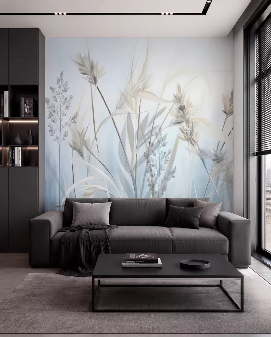Papier peint Prairie bleue w09652