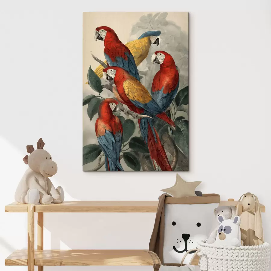 Tableau Perroquets vintage s47730