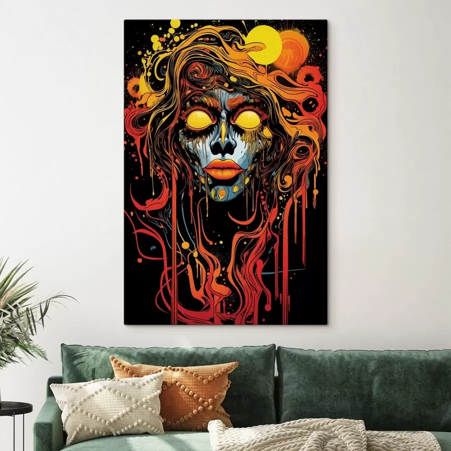 Tableau Portrait abstrait lumineux s47738