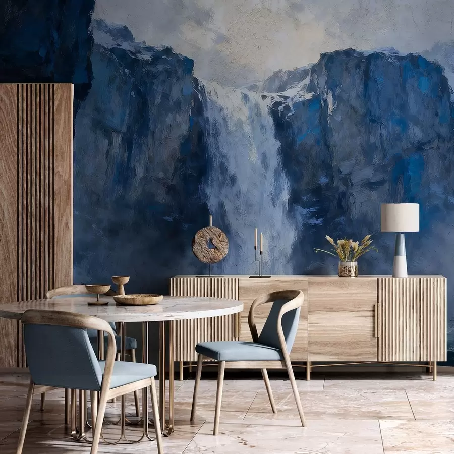 Papier peint Cascade peinte dans le style grunge w05177