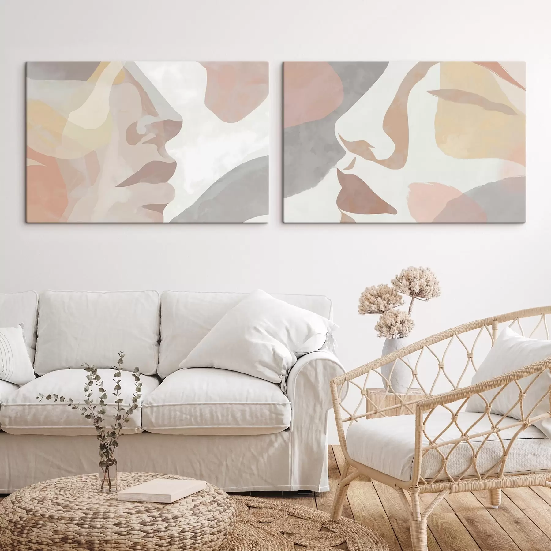 Tableau Visages abstraits minimalistes m01275