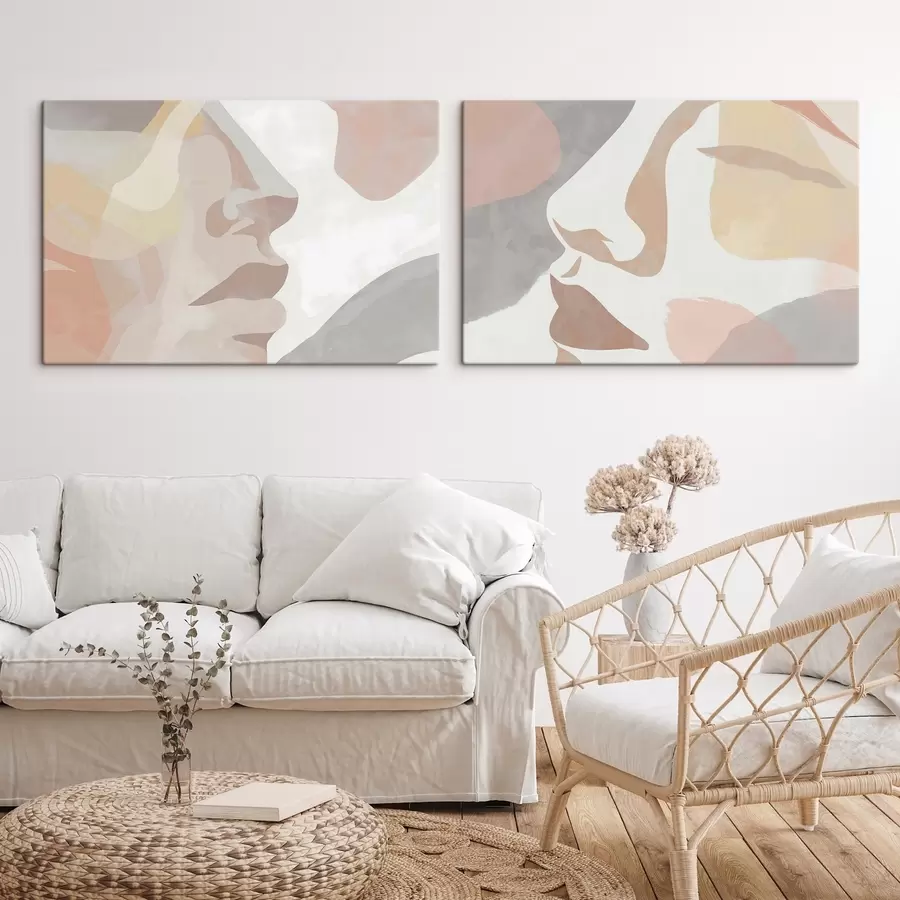 Tableau Visages abstraits minimalistes m01275