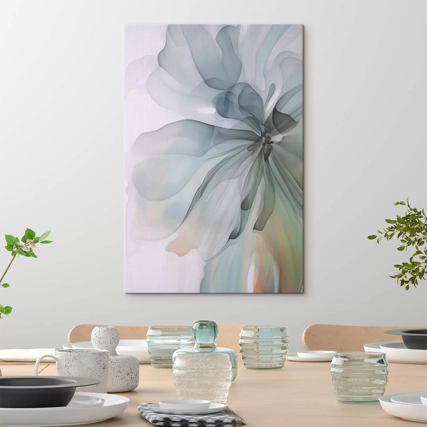 Tableau Fleur abstraite délicate s47328