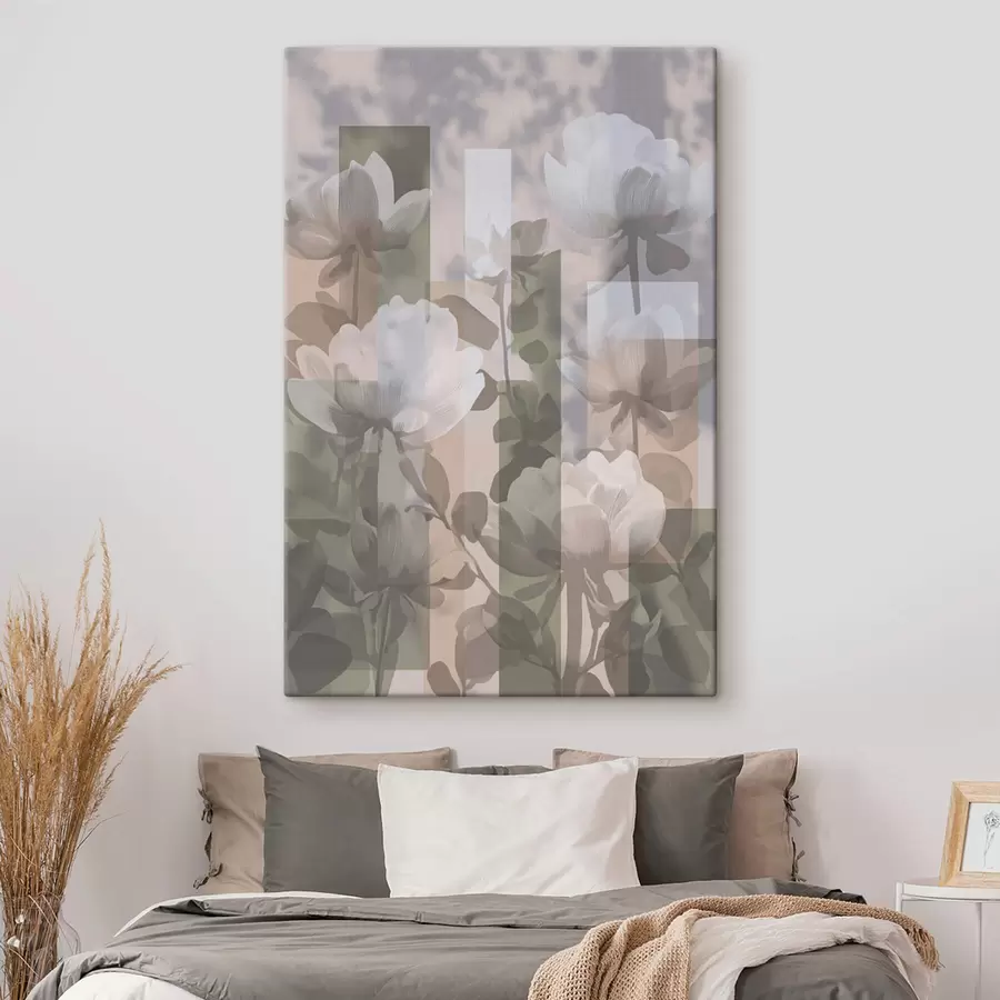 Tableau Abstraction avec des fleurs s47661