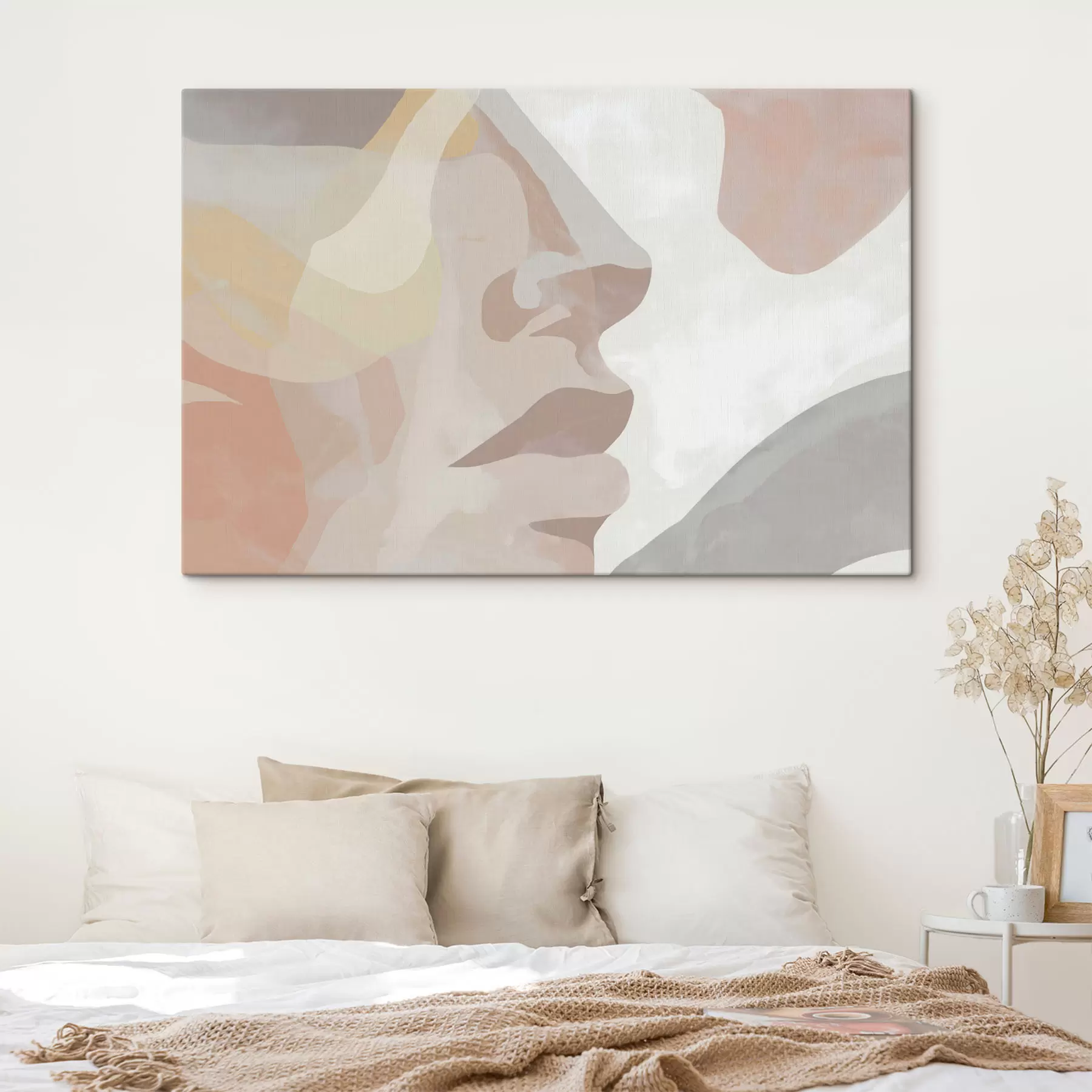 Tableau Visage abstrait minimaliste s47774