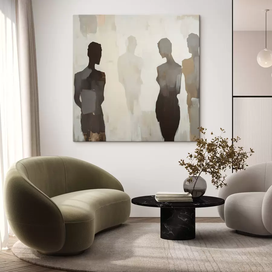 Tableau Silhouettes abstraites s47778