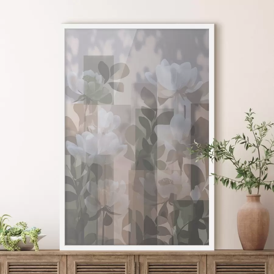 Papier peint Abstraction avec des fleurs f47660