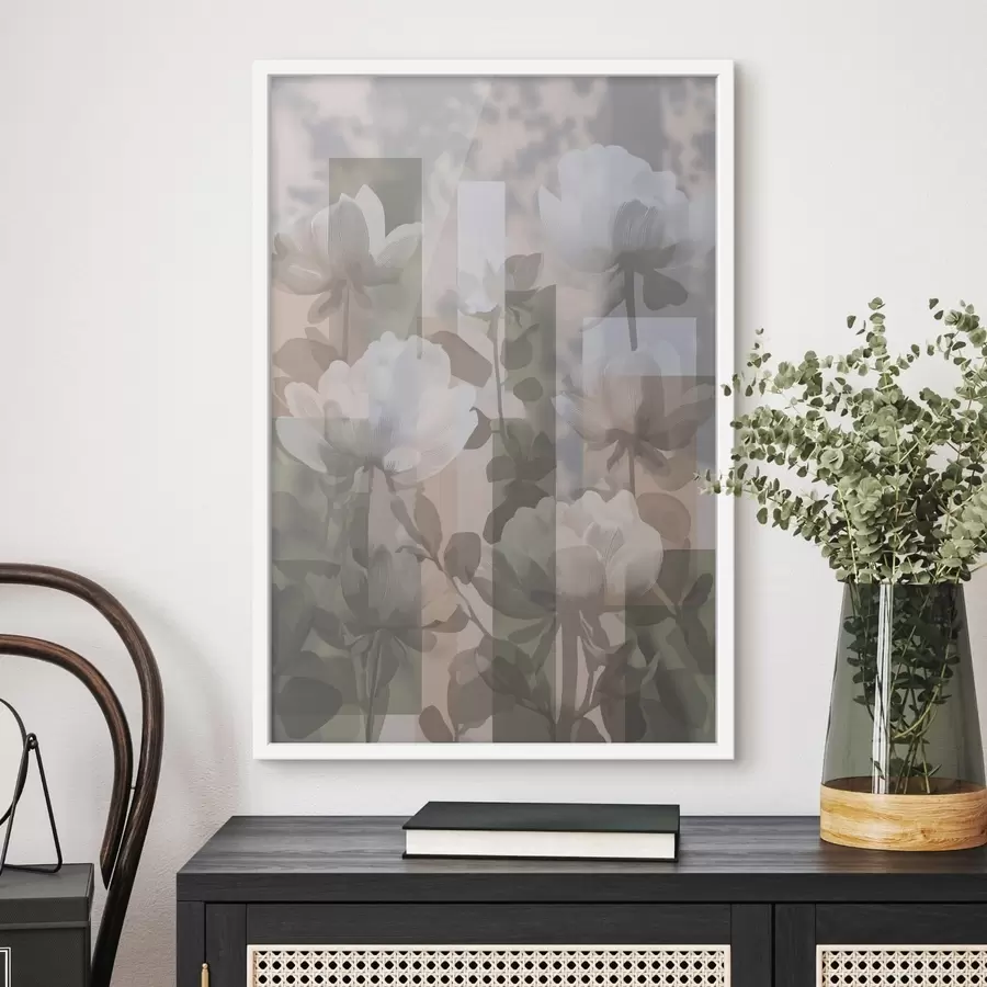 Papier peint Abstraction avec des fleurs f47661