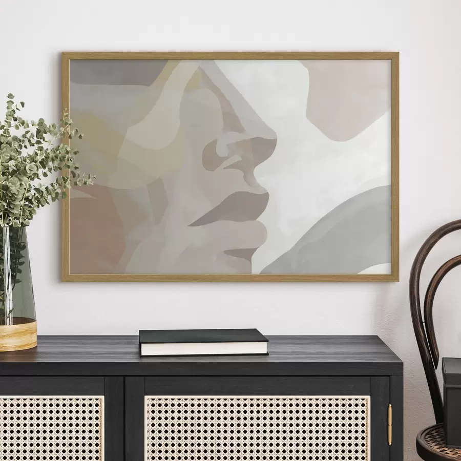 Papier peint Visage abstrait minimaliste f47774