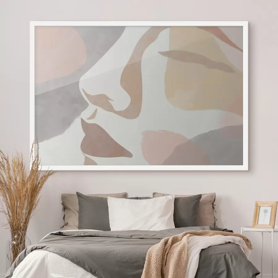 Papier peint Visage abstrait minimaliste f47777