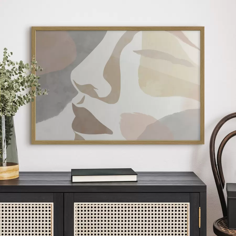 Papier peint Visage abstrait minimaliste f47777