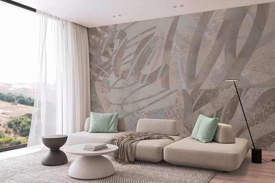 Papier peint art abstrait contemporain w05068