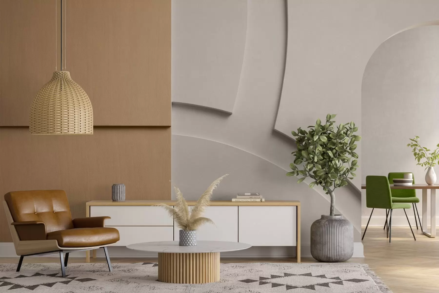 Papier peint Composition abstraite w05205