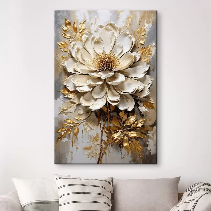 Tableau Fleur légère texturée s47271