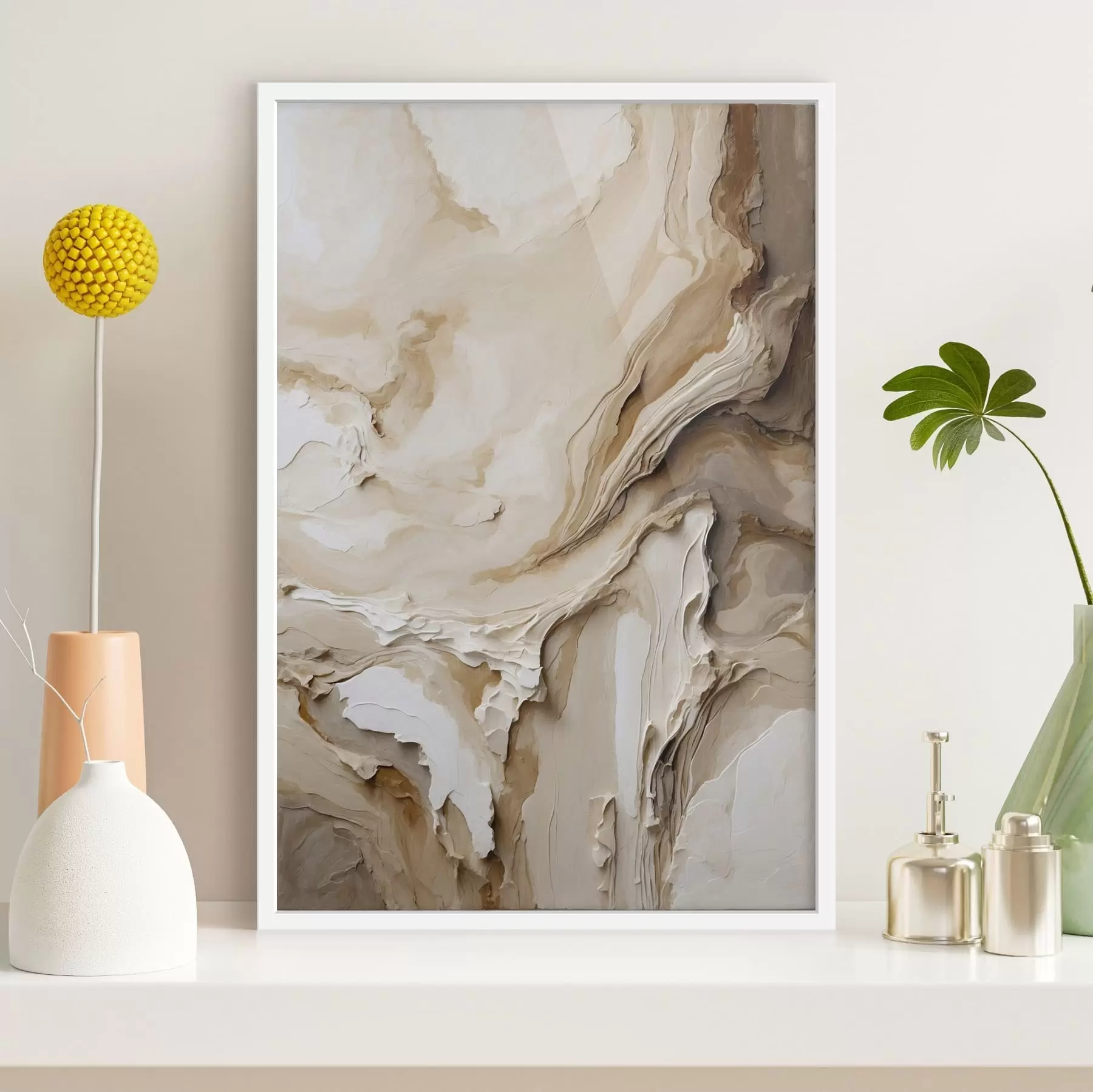 Papier peint Texture beige abstraite en couches f47269
