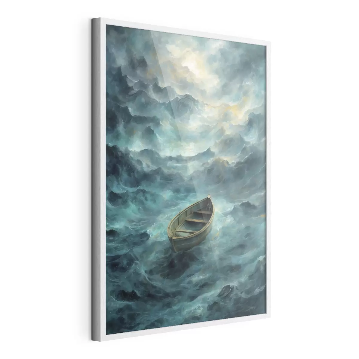 Poster Bateau sur les vagues d'une mer agitée f47272