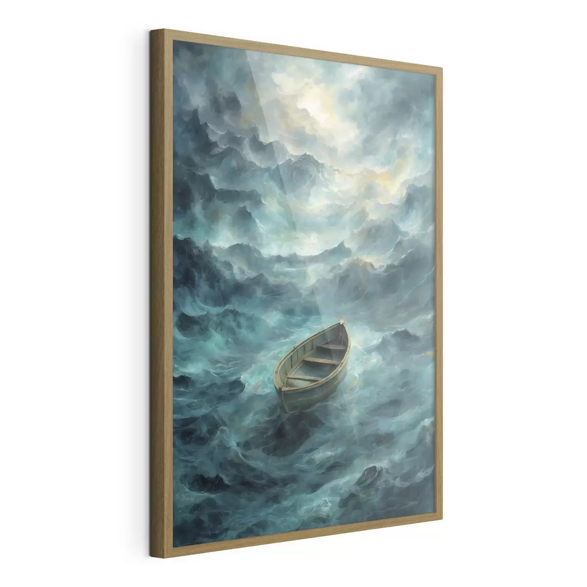 Poster Bateau sur les vagues d'une mer agitée f47272