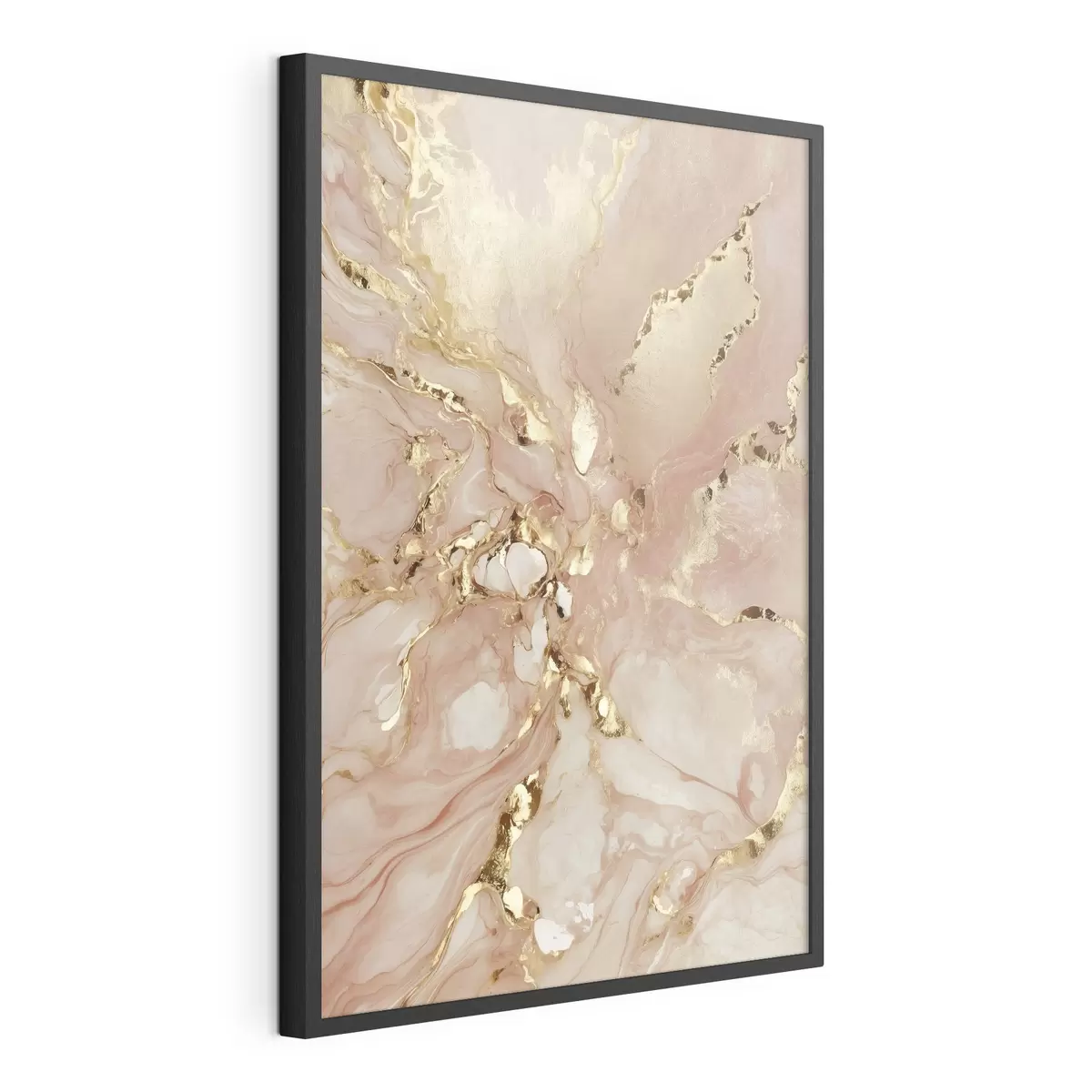 Poster Motifs abstraits roses et blancs avec accents f47273