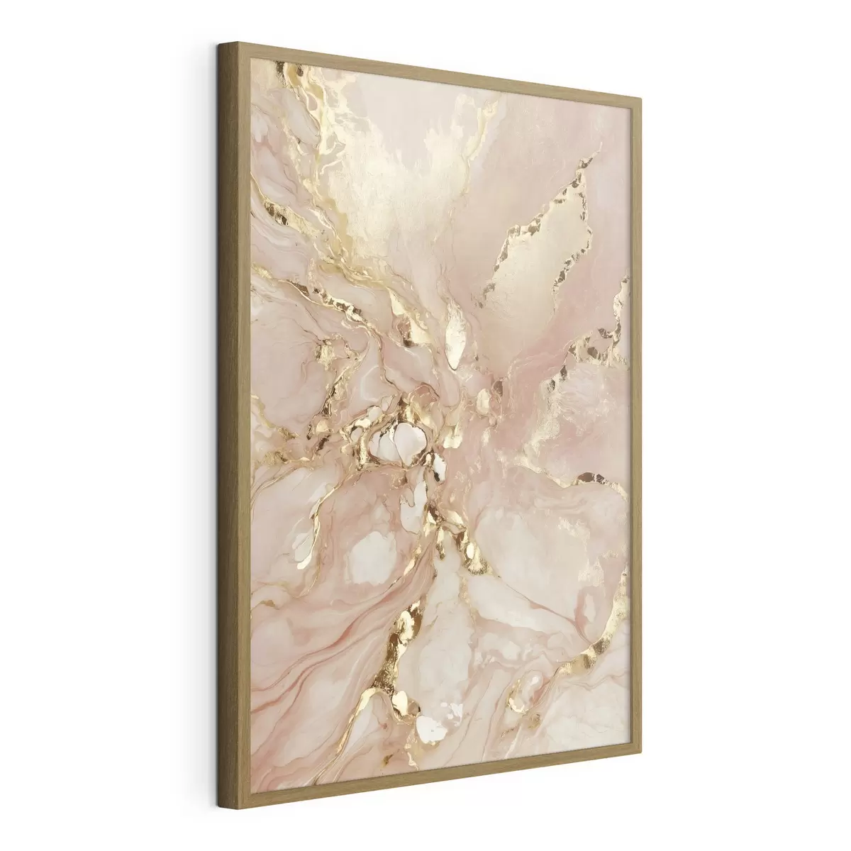 Poster Motifs abstraits roses et blancs avec accents f47273