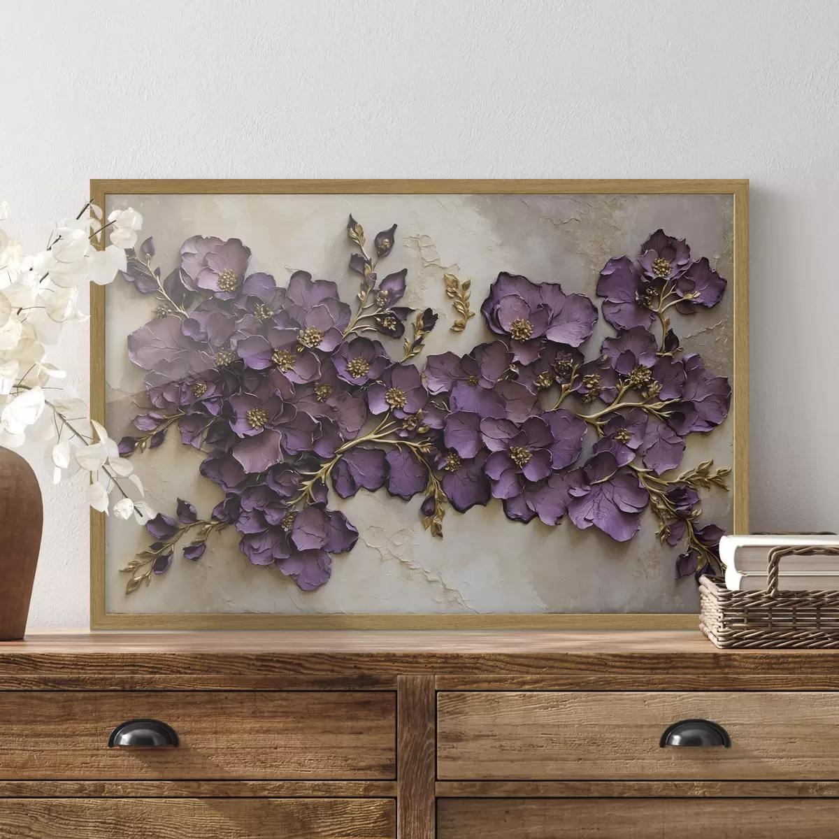 Poster Composition florale violette avec accents f47277