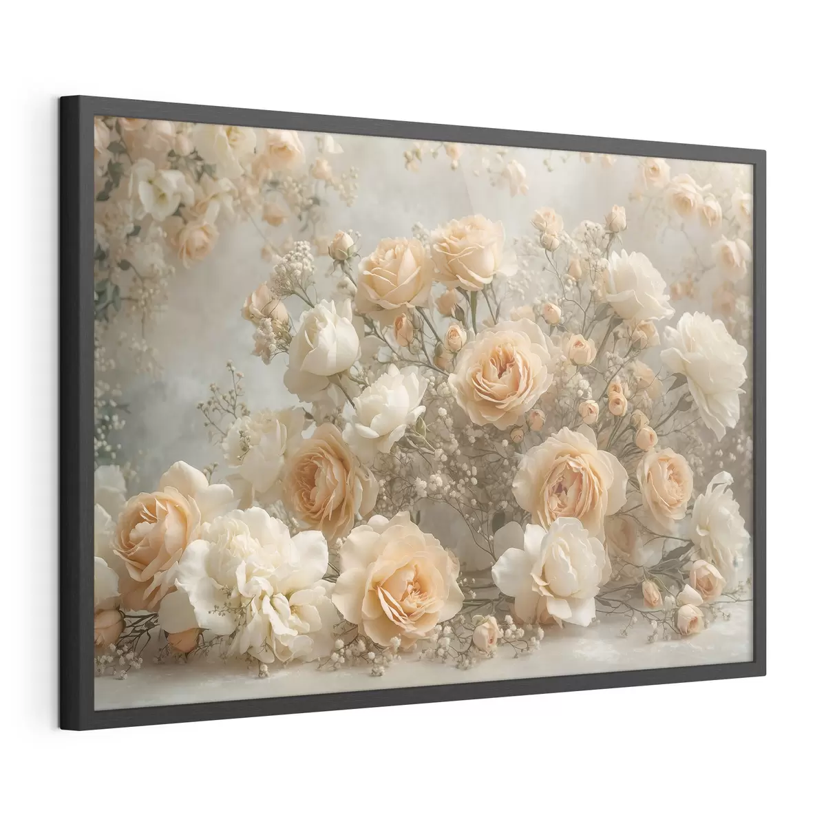 Poster Délicates roses crème dans un grand arrangement f47279