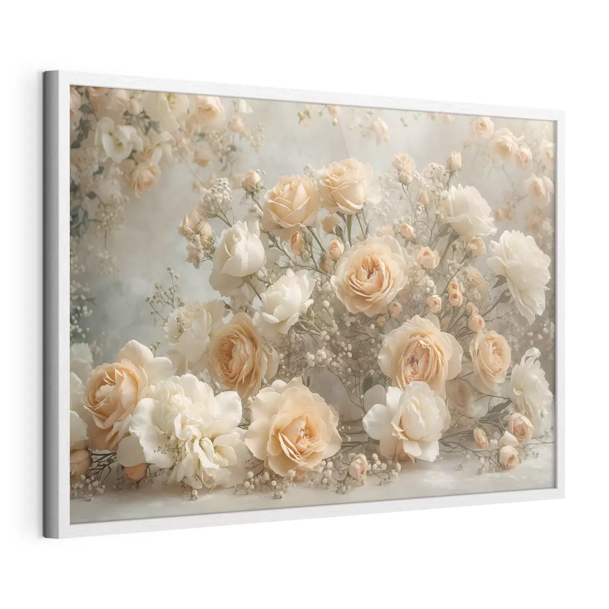 Poster Délicates roses crème dans un grand arrangement f47279