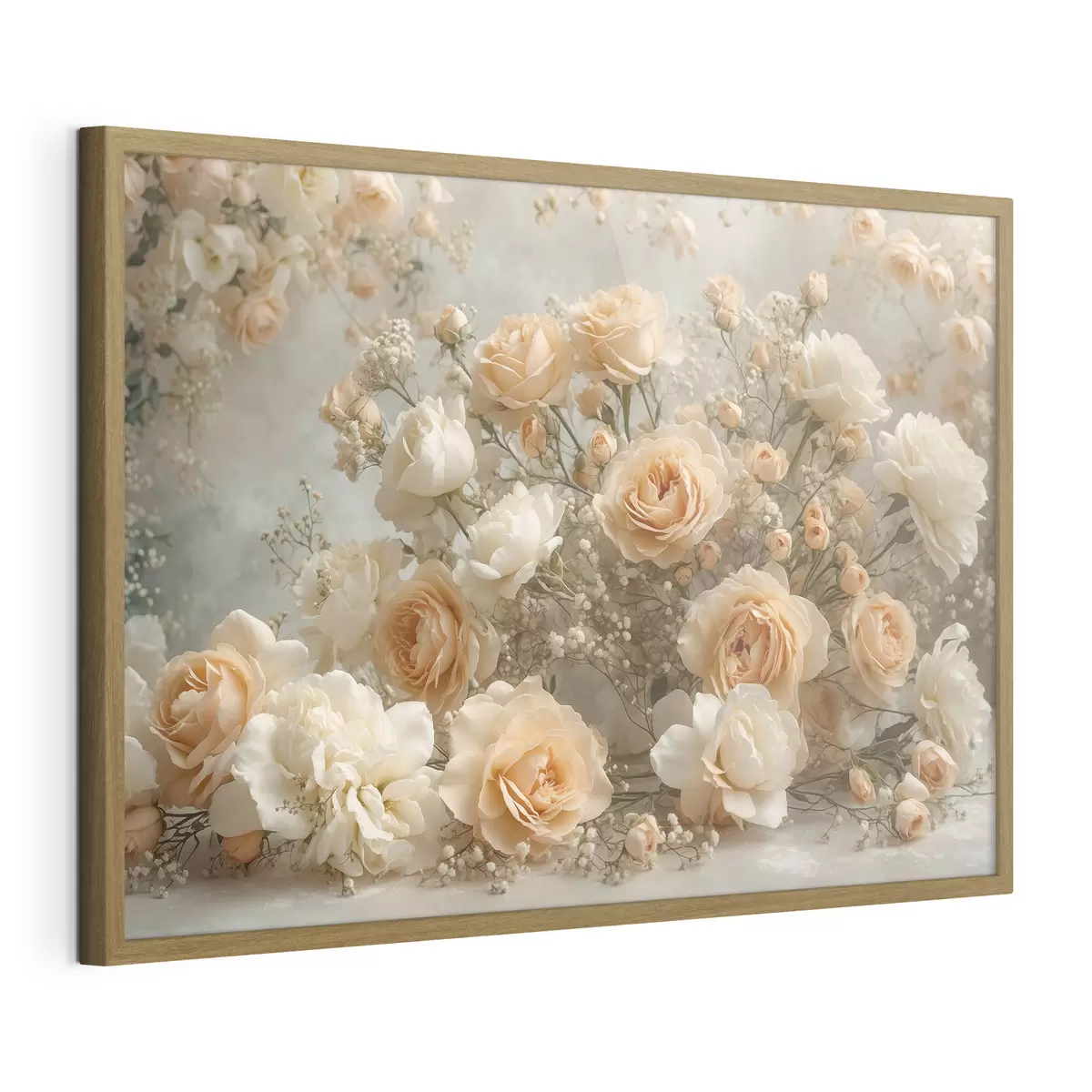 Poster Délicates roses crème dans un grand arrangement f47279